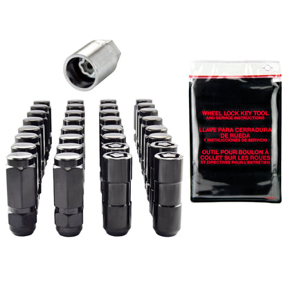 McGard 8 Lug Hex Install Kit w/Locks (Cone Seat Nut / Duplex) 9/16-18 / 7/8 Hex / 2.5in. L - Black 84844 84844 Photo - out of package