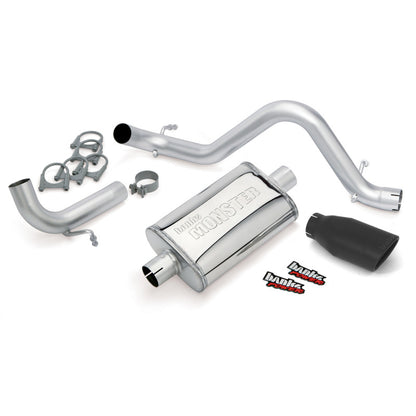 Banks Power 12-15 Jeep 3.6L Wrangler (All) - 2dr Monster Exh Sys - SS Single Exh w/ Black Tip 51342-B 51342-B Photo - Primary