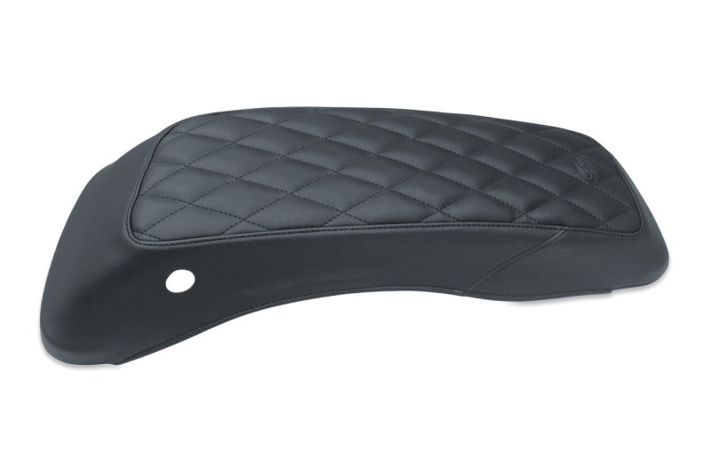 Mustang Motorcycle Mustang 08-21 Harley FL Touring Harley Saddlebag Lid Covers Diamond Stitch - Black 77639 77639 Photo - Primary