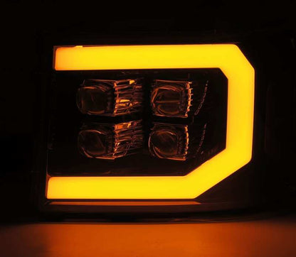 AlphaRex 07-14 GMC 2500HD NOVA LED Proj Headlight Plank Style Matte Blk w/Activ Light/Seq Signal/DRL 880607 880607 User 5