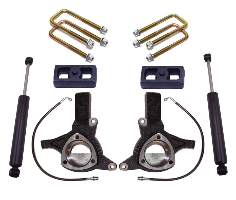 MaxTrac 16-18 GM C1500 2WD w/Stamped Steel Susp. 5in/3in MaxPro Spindle Lift Kit w/MaxTrac Shocks K881753 K881753 Photo - Primary