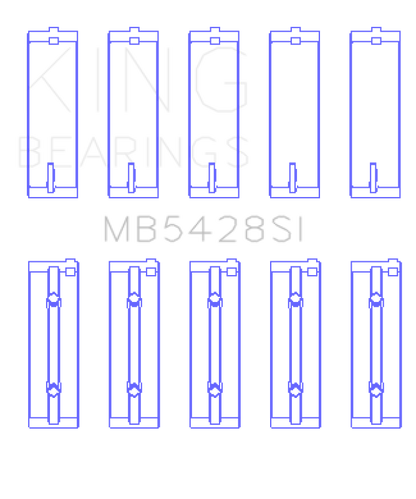 King Engine Bearings King Honda R16A/ R18A 2006- Current Main Bearing Set MB5428SI MB5428SI Photo - Primary