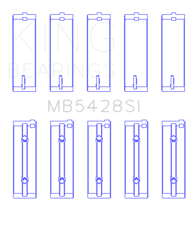 King Engine Bearings King Honda R16A/ R18A 2006- Current (Size 0.25) Main Bearing Set MB5428SI0.25 MB5428SI0.25 Photo - Primary