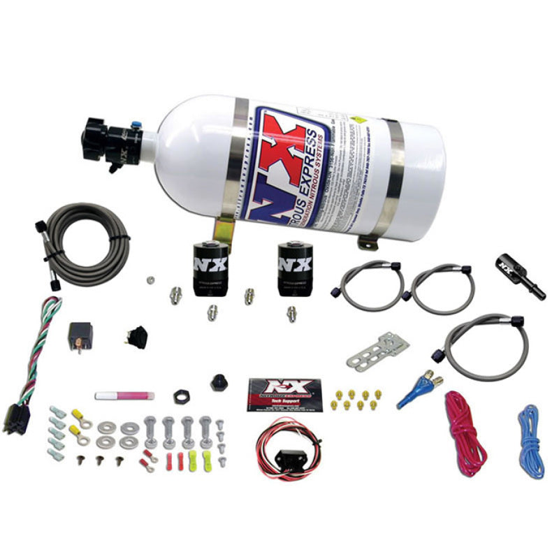 Nitrous Express 11-15 Ford Mustang GT 5.0L Coyote Single Nozzle Nitrous Kit (35-150HP) w/10lb Bottle 20932-10 20932-10 Photo - Primary