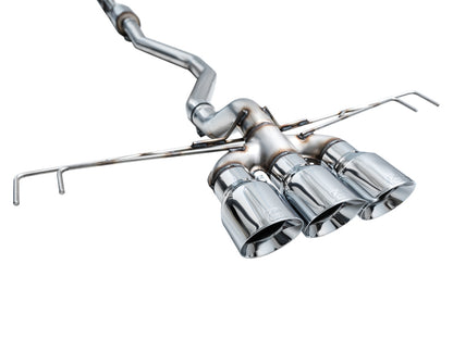 AWE Tuning 2023 Honda Civic Type R FL5 Track Edition Exhaust w/ Triple Chrome Silver Tips 3020-52287 3020-52287 Photo - out of package