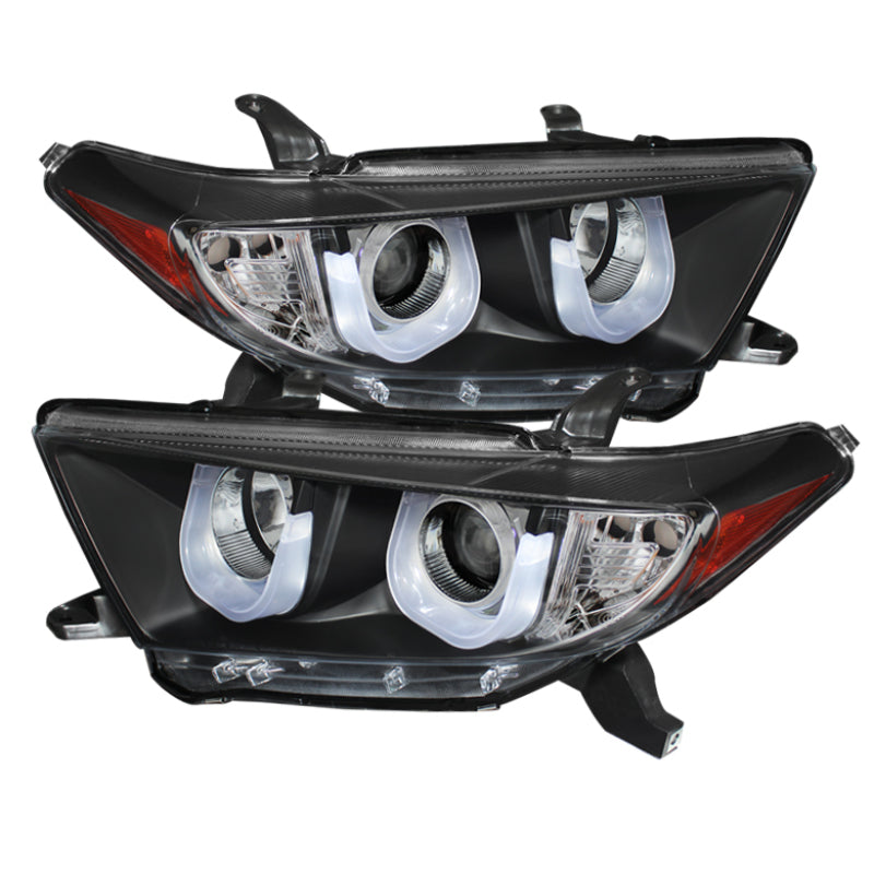 Spyder Toyota Highlander 11-13 Projector Headlights 3D DRL Blk PRO-YD-THLAN11-3DDRL-BK 5075055 5075055 Photo - Primary