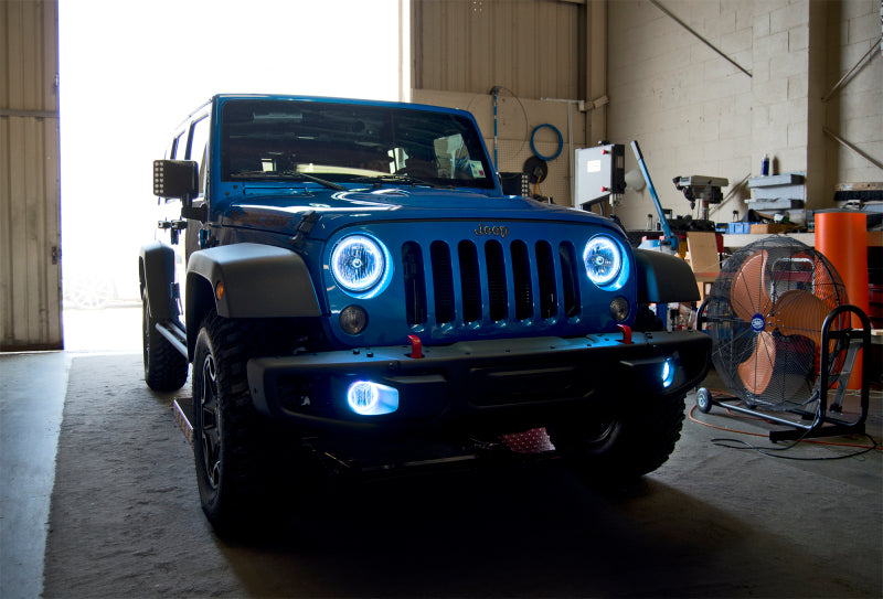 ORACLE Lighting Oracle 07-16 Jeep Wrangler JK SMD HL - ColorSHIFT w/ BC1 Controller 7079-335 7079-335 Photo - lifestyle view