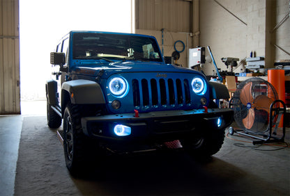 ORACLE Lighting Oracle 07-16 Jeep Wrangler JK SMD HL - ColorSHIFT w/ BC1 Controller 7079-335 7079-335 Photo - lifestyle view