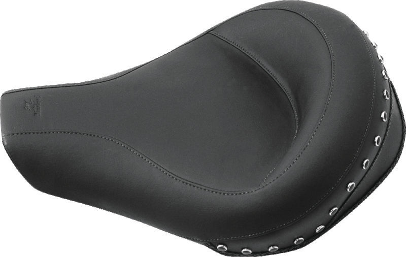 Mustang Motorcycle Mustang 94-96 Harley Road King Standard Touring Solo Seat w/Blk Pearl Studs - Black 75566 75566 Photo - Primary