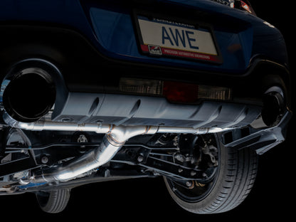 AWE Tuning AWE Subaru BRZ / Toyota GR86 / Toyota 86 Track Edition Cat-Back Exhaust- Diamond Black Tips 3020-33279 3020-33279 Photo - Mounted