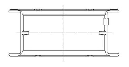ACL 68-74 Nissan L16E/L18E 1595cc/1770cc 4cyl 0.025 Oversized High Performance Main Bearing Set 5M1172H-.025 5M1172H-.025 Technical Drawing