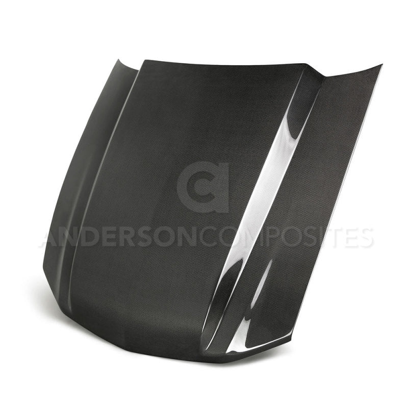 Anderson Composites 2013-2014 Ford Mustang Type-CJ Carbon Fiber Cowl Hood AC-HD13FDMU-CJ AC-HD13FDMU-CJ Photo - Primary