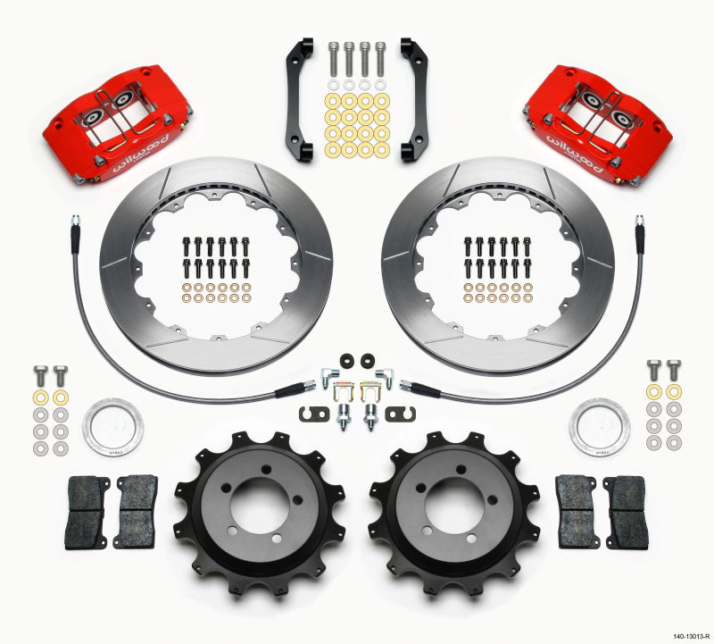 Wilwood Dynapro Radial Rear Kit 12.88in Red 2006-2007 Subaru WRX w/Lines 140-13013-R 140-13013-R Photo - Primary