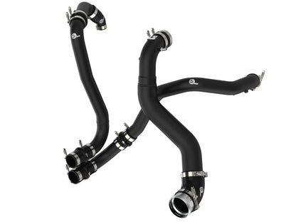 aFe BladeRunner 21-22 Ford F-150 Ecoboost V6-3.5L(tt) Aluminum Hot and Cold Charge Pipe Kit Black 46-20514-B 46-20514-B Photo - Primary