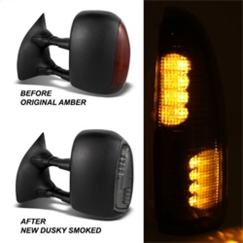 SPYDER xTune Ford Superduty F250-F650 03-07 Amber LED Mirror Signal Lens - Smoke ACC-LED-FDSD99-MR-SM 9924729 9924729 Photo - Unmounted