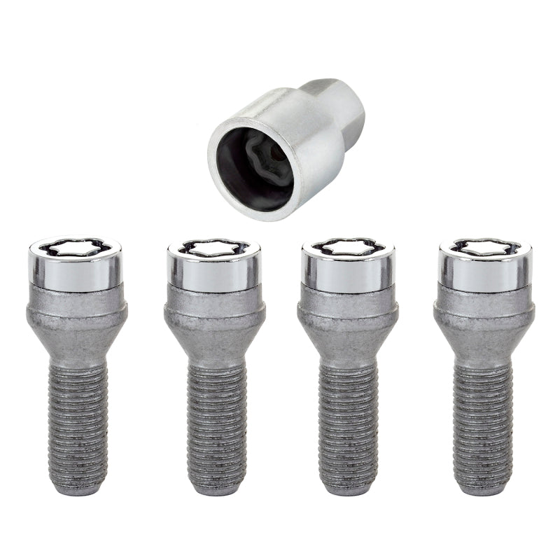 McGard Wheel Lock Bolt Set - 4pk. (Cone Seat) M12X1.75 / 19mm Hex / 28.9mm Shank Length - Chrome 27186 27186 Photo - Primary