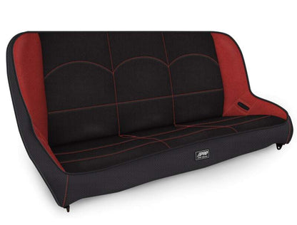 PRP Seats PRP Jeep TJ/LJ/JK Low Back Rear Bench - Black/Red A3610-39-72 A3610-39-72 Photo - Primary