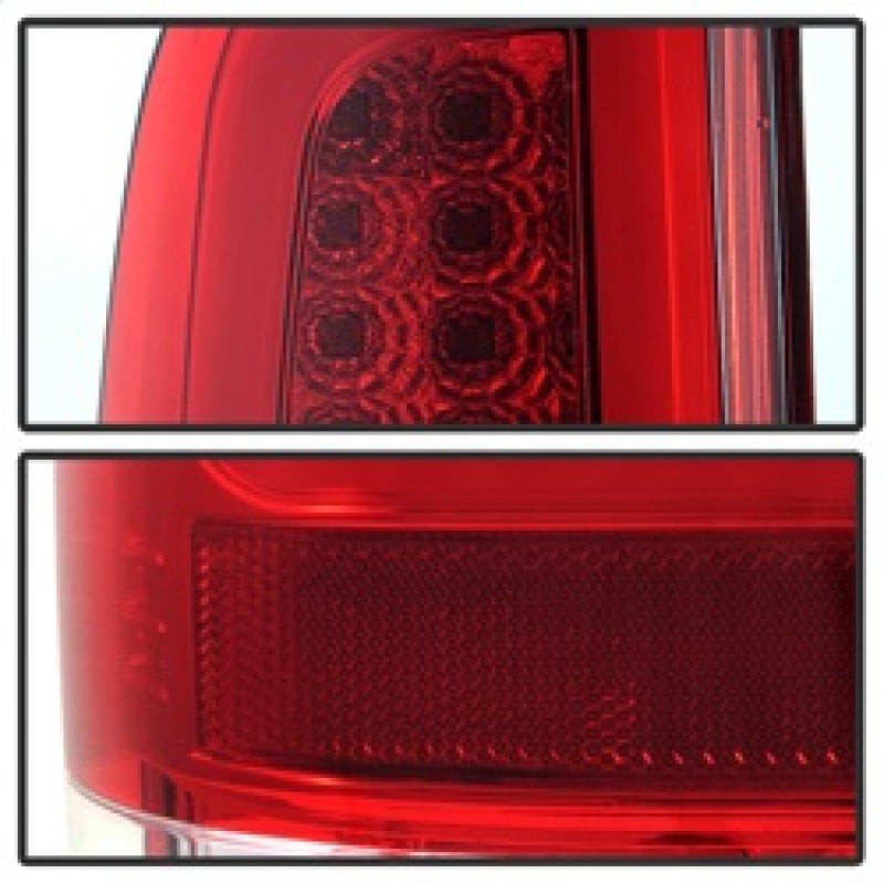 Spyder 08-16 Ford Super Duty F-250 V3 Light Bar LED Tail Lights - Red Clear (ALT-YD-FS07V3-LBLED-RC) 5084736 5084736 Photo - Unmounted