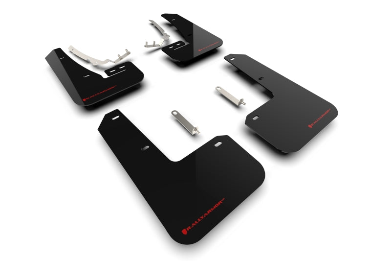 Rally Armor 2022 MK8 Volkswagen Golf GTI/R Black UR Mud Flap w/ Red Logo MF80-UR-BLK/RD MF80-UR-BLK/RD Photo - Primary