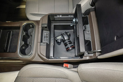 Tuffy Products Tuffy Console Safe W/ Keyed Lock For Chevrolet Silverado And Gmc Sierra W/ Flow Thru Console 356-01 356-01 Photo - Mounted