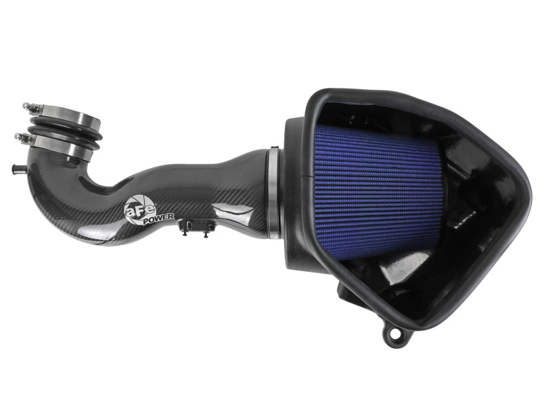 aFe 19-20 GM Trucks 5.3L/6.2L Track Series Carbon Fiber Cold Air Intake System With Pro 5R Filters 57-10015R 57-10015R Photo - Unmounted