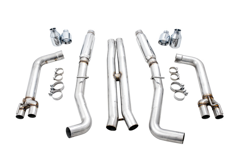AWE Tuning 2015+ Dodge Challenger 6.4L/6.2L SC Track Edition Exhaust - Quad Chrome Silver Tips 3015-42136 3015-42136 Photo - out of package