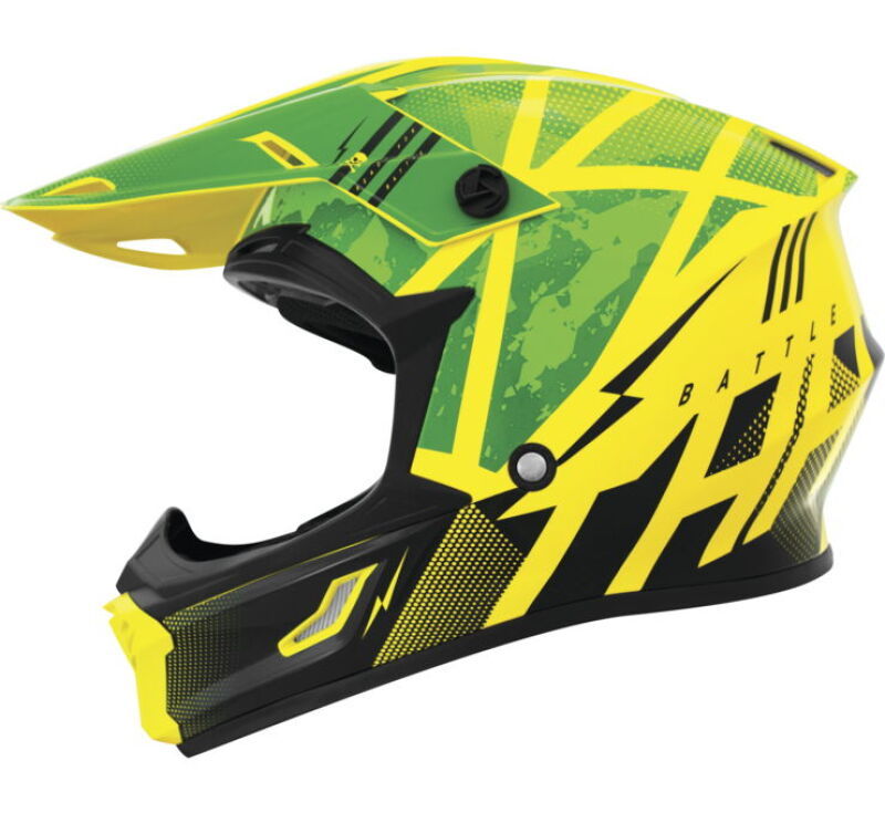 THH Helmets T710X Battle Grn/Blk Ysm 646469 646469 Photo - Primary