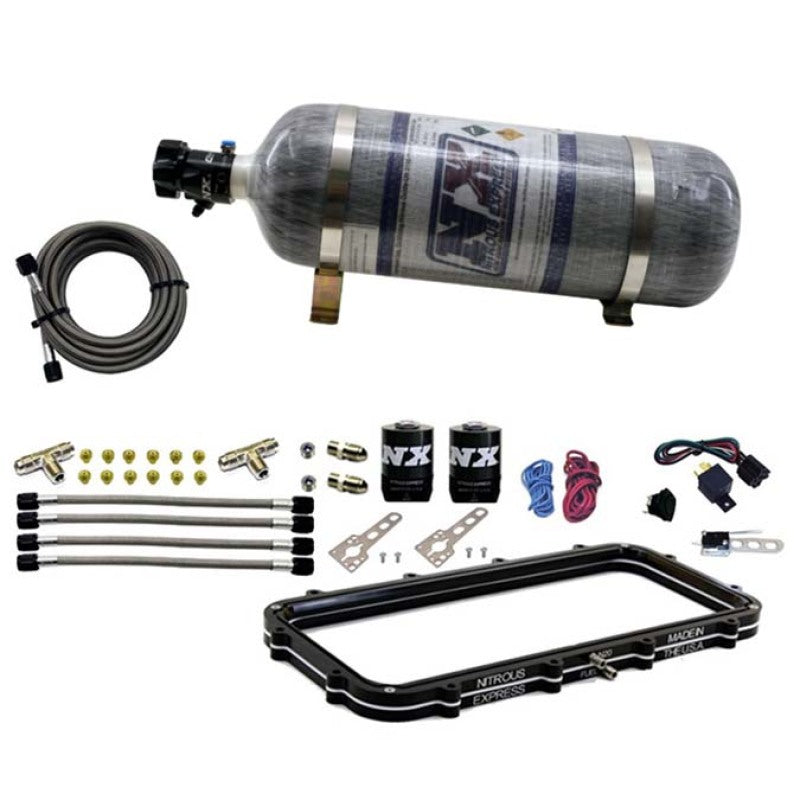 Nitrous Express Holley High Ram Plenum Nitrous Plate Kit w/12lb Bottle 20940-12 20940-12 Photo - Primary