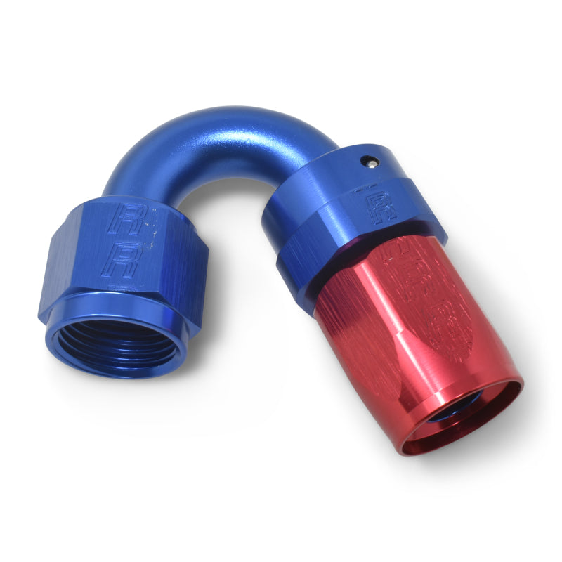 Russell Performance -12 AN Red/Blue 150 Degree Full Flow Swivel Hose End (With 1-1/8in Radius) 613480 613480 Photo - out of package
