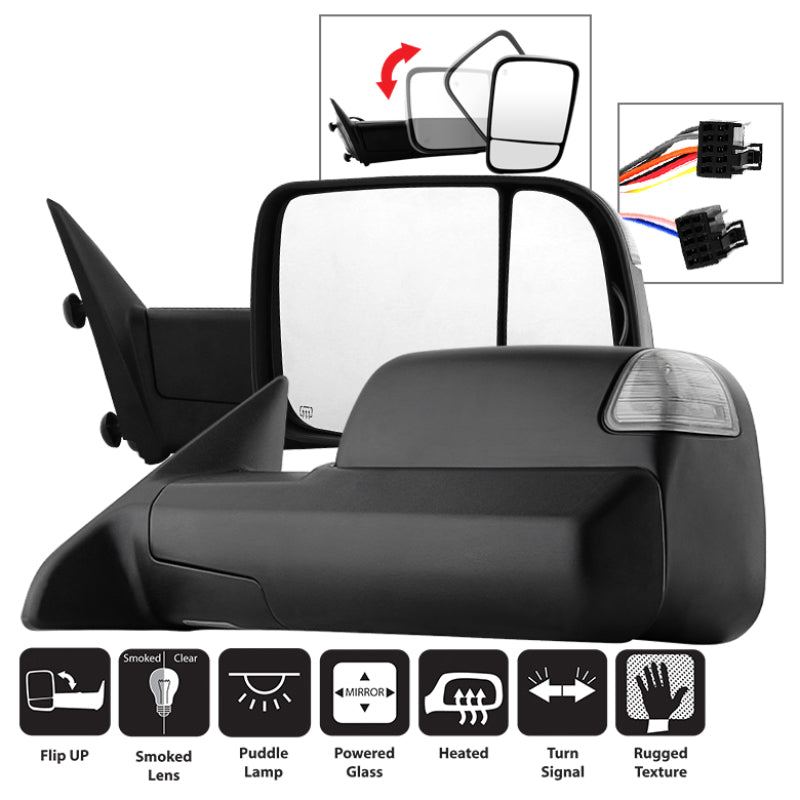 SPYDER Xtune Dodge Ram 1500 09-12 L&R Manual Extendable Power Heated Adjust Mirror MIR-DRAM09S-PWH-SET 9935770 9935770 Photo - Primary