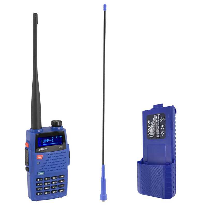 Rugged Radios BUNDLE - Rugged V3 - Handheld Radio with Long Range Antenna and High Capacity Battery V3-BUNDLE V3-BUNDLE Photo - Primary