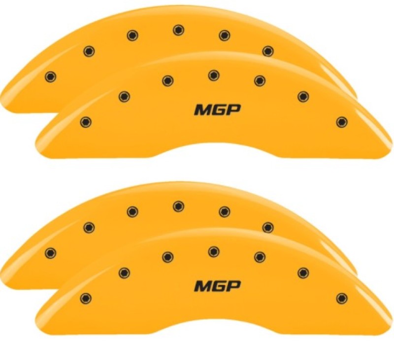 MGP 4 Caliper Covers Engraved Front & Rear 2019+ Ram 2500/3500 Yellow Finish Black MGP Logo 55007SMGPYL 55007SMGPYL User 1