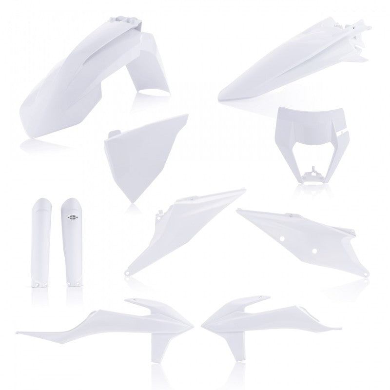 Acerbis 20-23 KTM 150-500 XCF-W/ XC-W-tpi/ EXC-tpi/ EXC-F Full Plastic Kit - 20 White 2791546811 2791546811 Photo - Primary