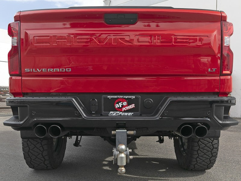 aFe Vulcan Series 3in 304SS DPF-Back 20-21 GM Trucks L6-3.0L (td) LM2 - Dual Black Tip 49-34130-B 49-34130-B Photo - Mounted