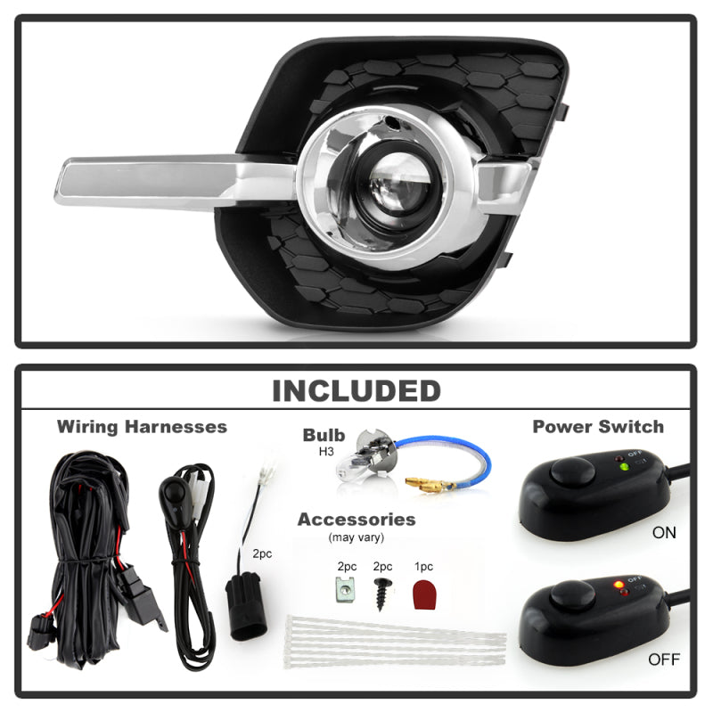 SPYDER 10-16 Chevrolet Equinox OEM Style Fog Lights w/Switch (H3 12V 55W) - Clear (FL-CEQ10-C) 9050978 9050978 User 1
