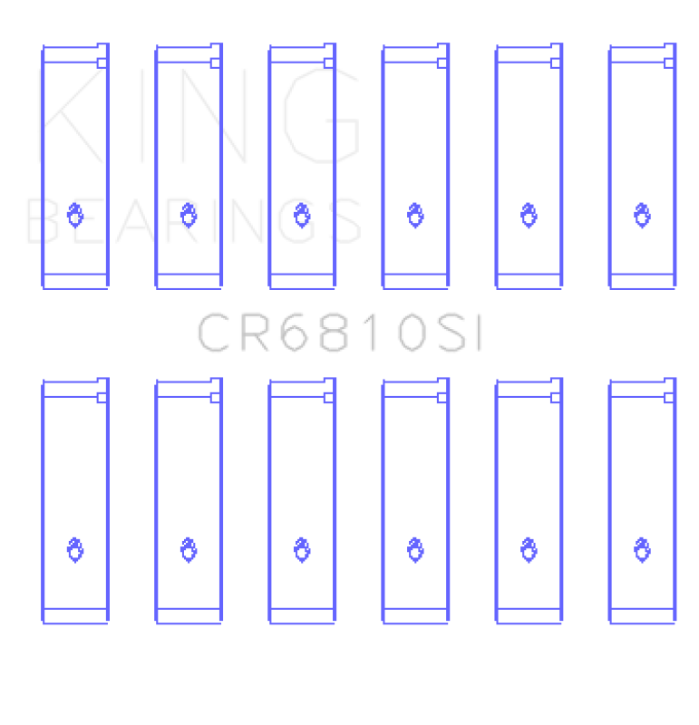 King Engine Bearings Chrysler 215 (Size +0.75mm) Connecting Rod Bearing Set CR6810SI0.75 CR6810SI0.75 Photo - Primary