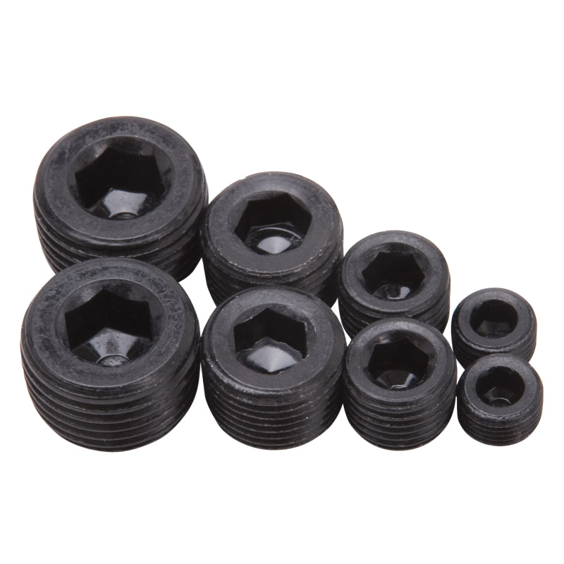 Edelbrock Fittings, Pipe Plug Kit, Internal Allen Head, 1/8", 1/4" 3/8", 1/2" 8051 Photo - Primary