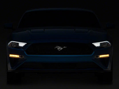 Raxiom 18-23 Ford Mustang GT EcoBoost LED Projector Headlights- Blk Housing (Clear Lens) 407614 407614 Photo - Close Up