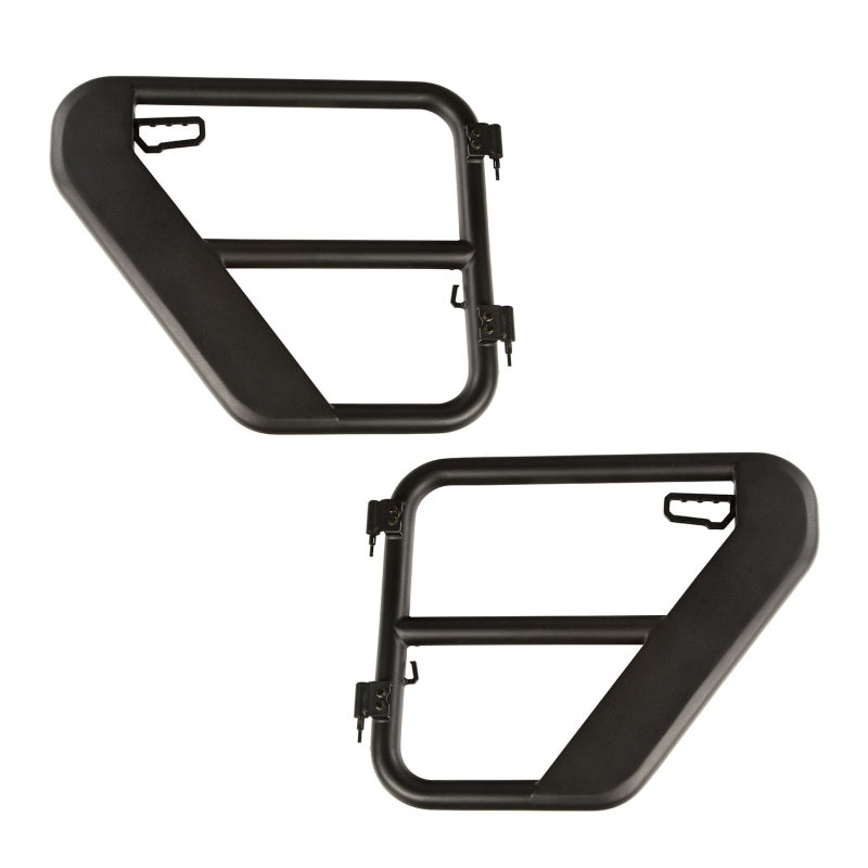 Rugged Ridge Tube Doors, Rear, Textured Black; 18-18 Jeep Wrangler JLU, 4 Door 11509.14 Photo - Unmounted