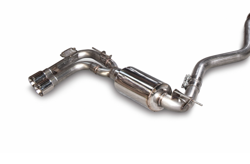AWE Tuning BMW F3X N20/N26 328i/428i Touring Edition Exhaust Quad Outlet - 80mm Diamond Black Tips 3010-43036 3010-43036 Photo - Primary