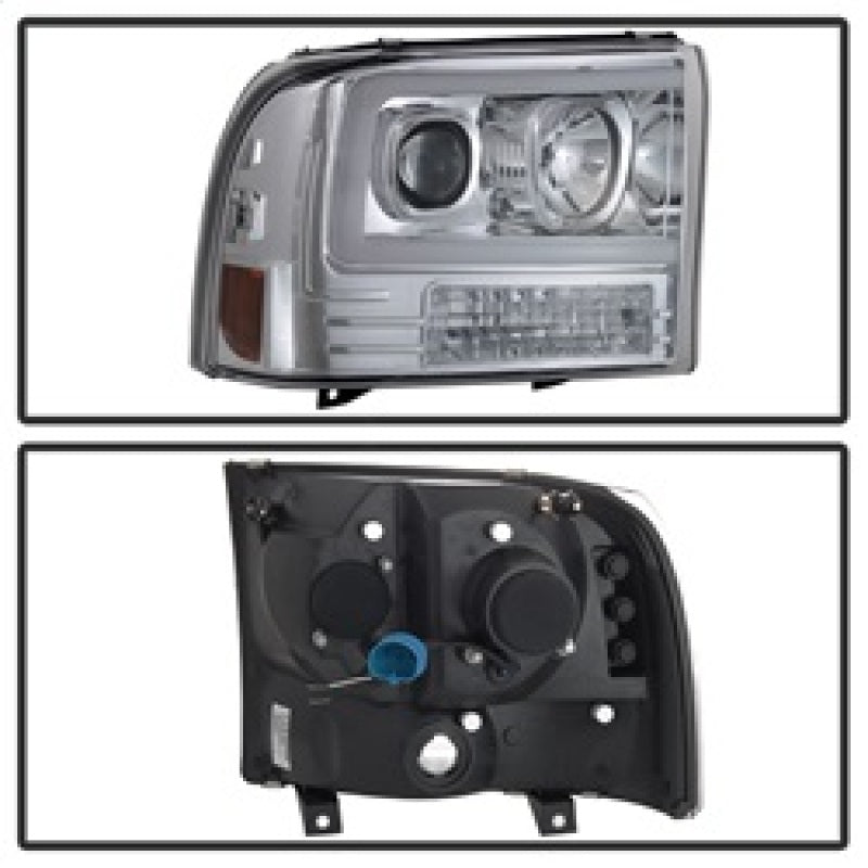 Spyder 99-04 Ford F-250 Super Duty Light Bar Projector Headlights - Chrome (PRO-YD-FF25099V2-LB-C) 5084675 5084675 Photo - Unmounted