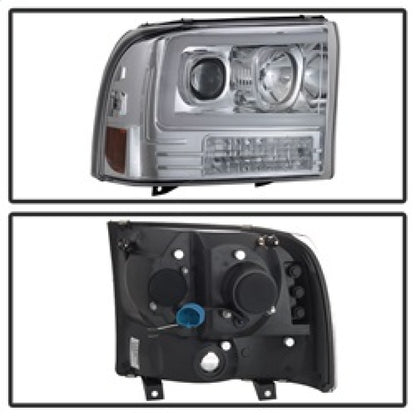 Spyder 99-04 Ford F-250 Super Duty Light Bar Projector Headlights - Chrome (PRO-YD-FF25099V2-LB-C) 5084675 5084675 Photo - Unmounted