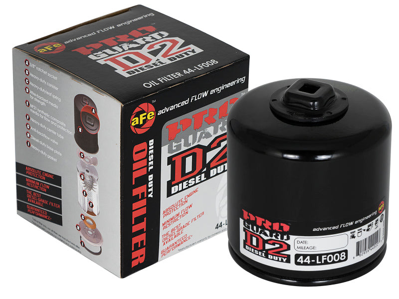 aFe Pro GUARD D2 Oil Filter (4 Pack) Ford Gas Trucks 93-11 V8-4.6L/5.4L/5. 44-LF008-MB Photo - Unmounted