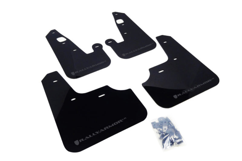 Rally Armor 07+ Lancer UR Mud flap Grey Logo MF8-UR-BLK/GRY Photo - Primary