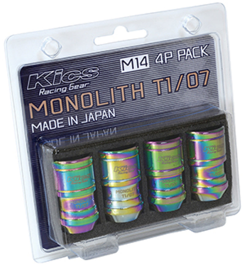 Project Kics 14 x 1.5 Neochrome T1/07 Monolith Lug Nuts - 4 Pcs WMN04N4P WMN04N4P User 1