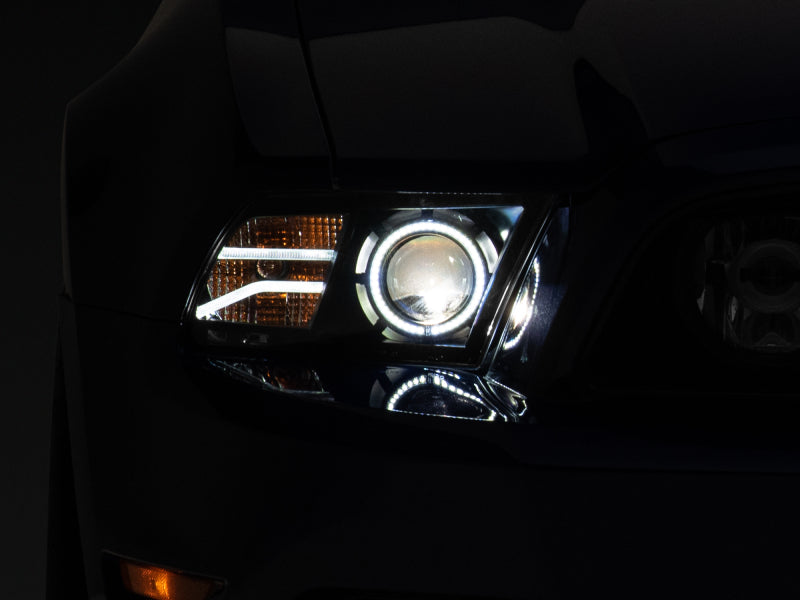 Raxiom 13-14 Ford Mustang LED Halo Projector Headlights- Black Housing (Clear Lens) 408997 408997 Photo - Primary