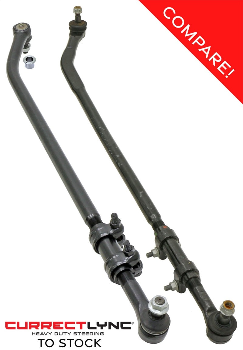 RockJock JK Currectlync Steering Sys. w/Flipped Drag Link 1.65in Dia. Tie Rod 1.3in Dia. w/Hardware JK-9704P JK-9704P Photo - Unmounted
