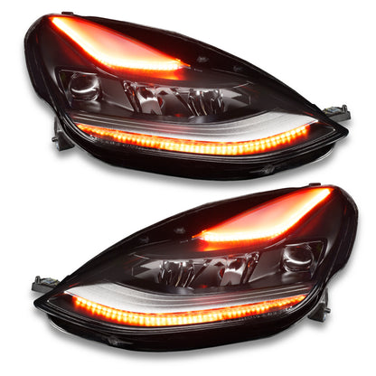 ORACLE Lighting Oracle 2021+ Tesla Model 3 Dynamic ColorSHIFT  Headlight DRL Upgrade Kit 1473-332 1473-332 Photo - Mounted