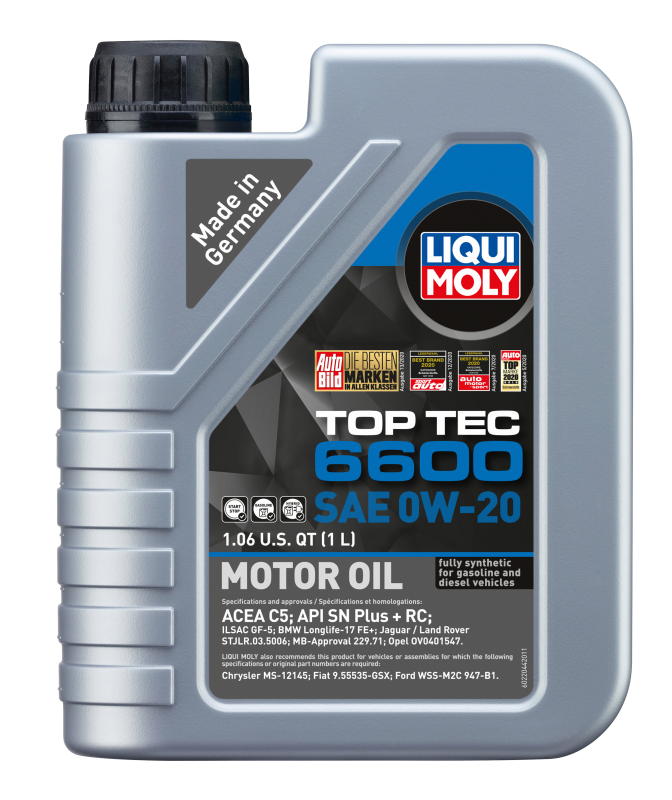 LIQUI MOLY 1L Top Tec 6600 Motor Oil SAE 0W20 22044 22044 Photo - out of package