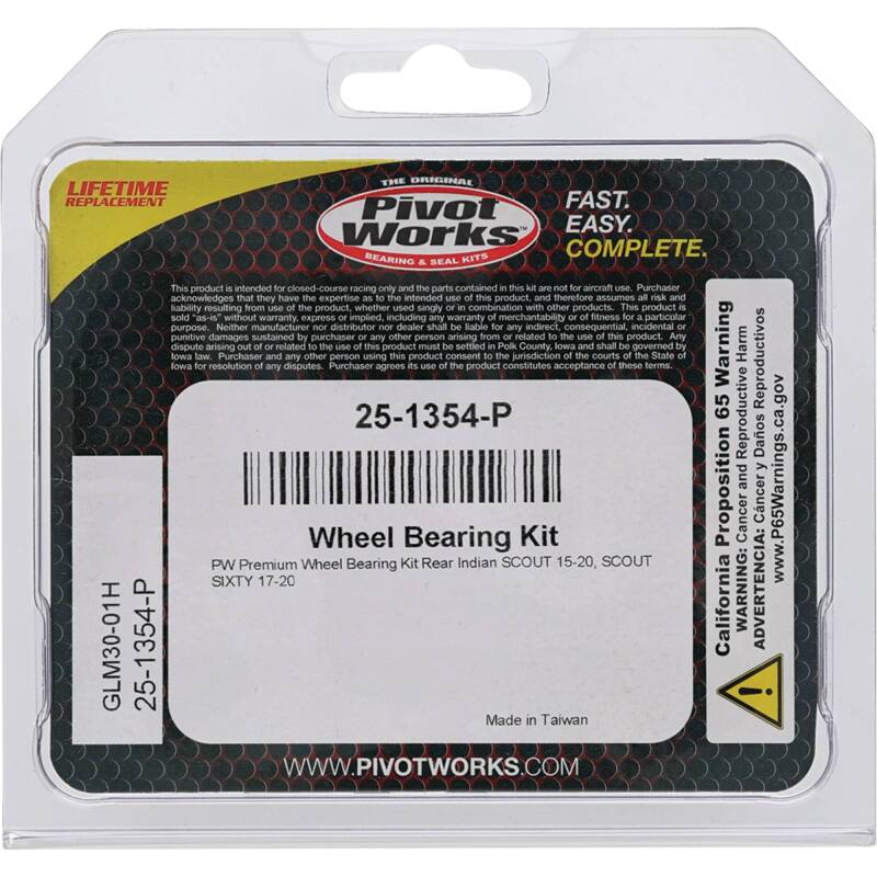 Pivot Works Indian Wheel Bearing Kit Premium Bearings 25-1354-P 25-1354-P Photo - Primary